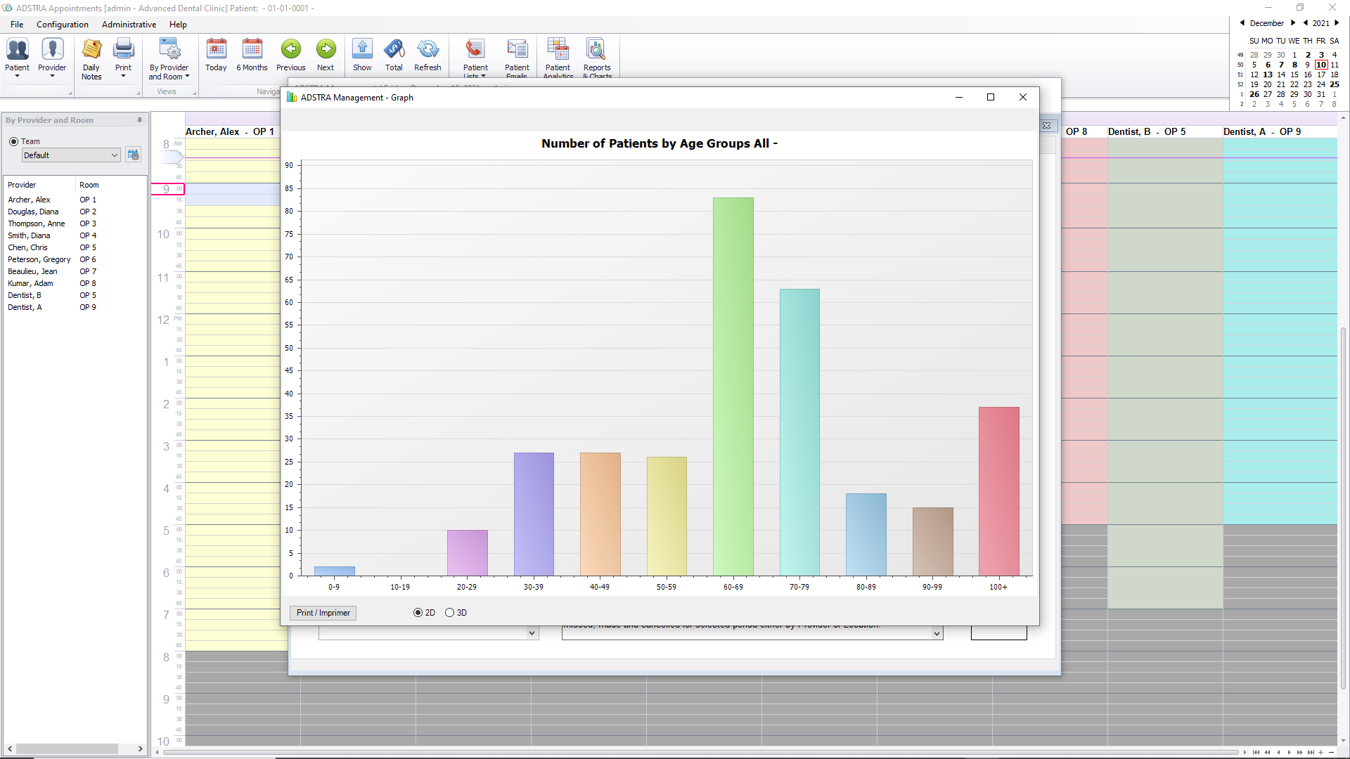 screenshot of ADSTRA Dental Software